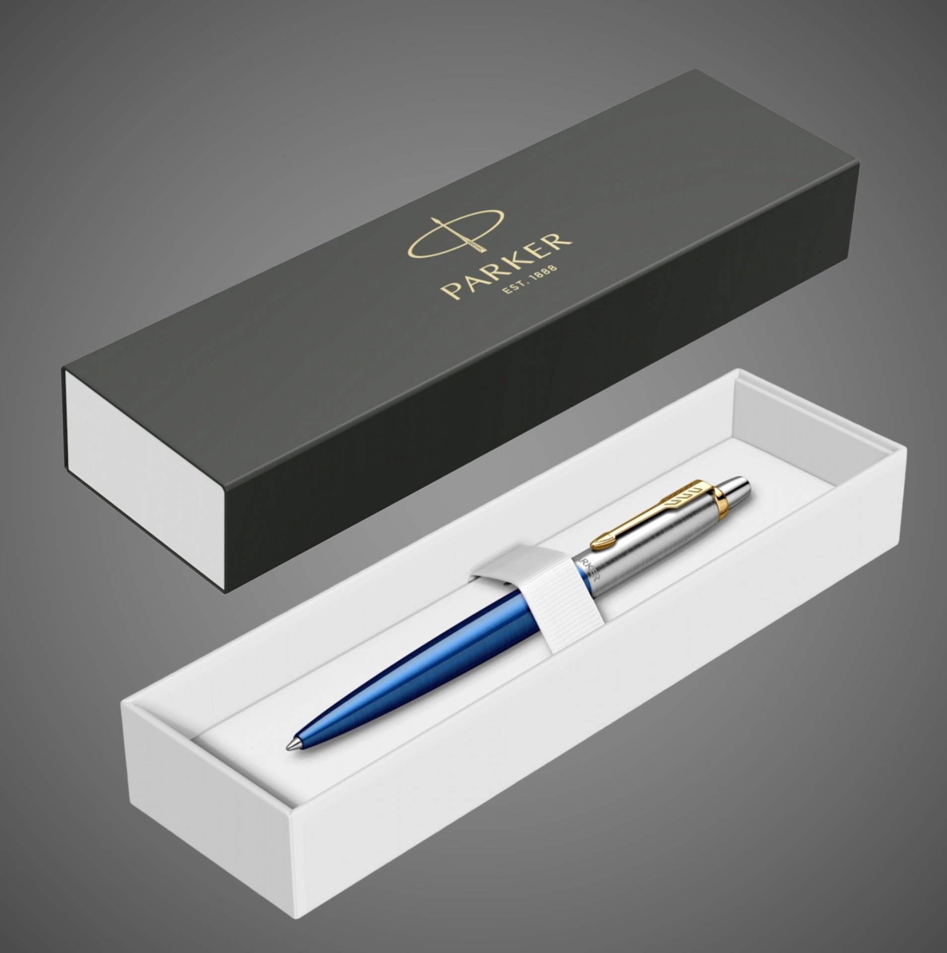 Шариковая ручка Parker Jotter SE 135 Lacquer Blue St.Steel GT, стержень: M, цвет чернил : blue, в подарочной упаковке, Лаки и смолы: лак, нержавеющая сталь, позолота