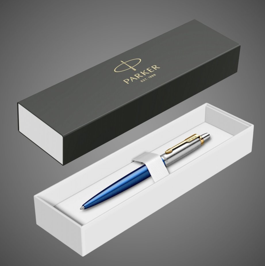 Шариковая ручка Parker Jotter SE 135 Lacquer Blue St.Steel GT, стержень: M, цвет чернил : blue, в подарочной упаковке, Лаки и смолы: лак, нержавеющая сталь, позолота