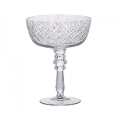 Креманка, декорированная резным узором, хрусталь, резьба, СССР, 1960-1980 гг.