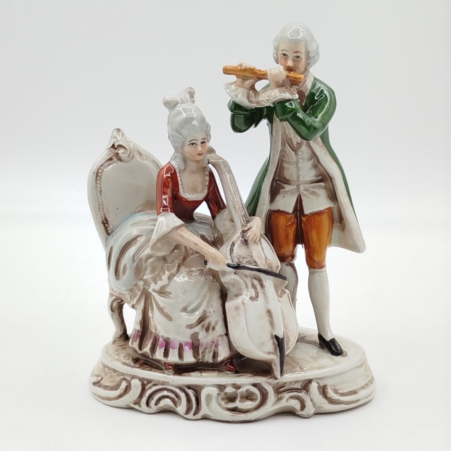 Статуэтка "Музыкальный дуэт" ("Музицирование"), VEB Porzellanfiguren Lippelsdorf (Липпельсдорф)