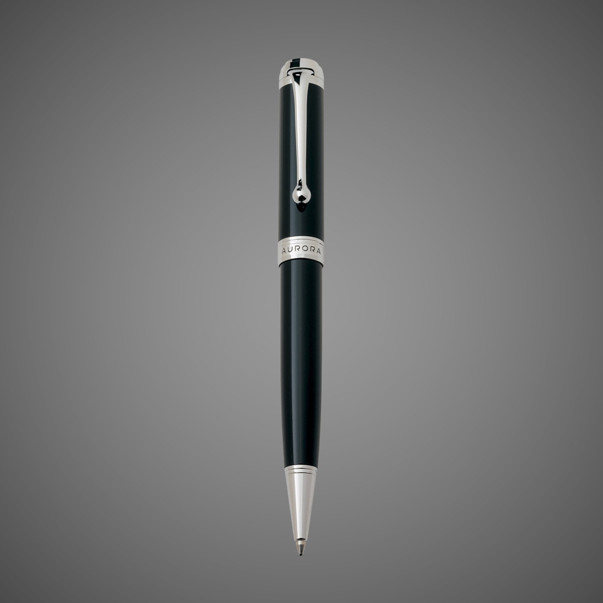 Шариковая ручка Aurora Talentum Resina Black CT, в подарочной коробке, Лаки и смолы: смола, хром