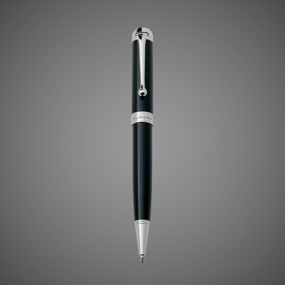 Шариковая ручка Aurora Talentum Resina Black CT, в подарочной коробке, Лаки и смолы: смола, хром