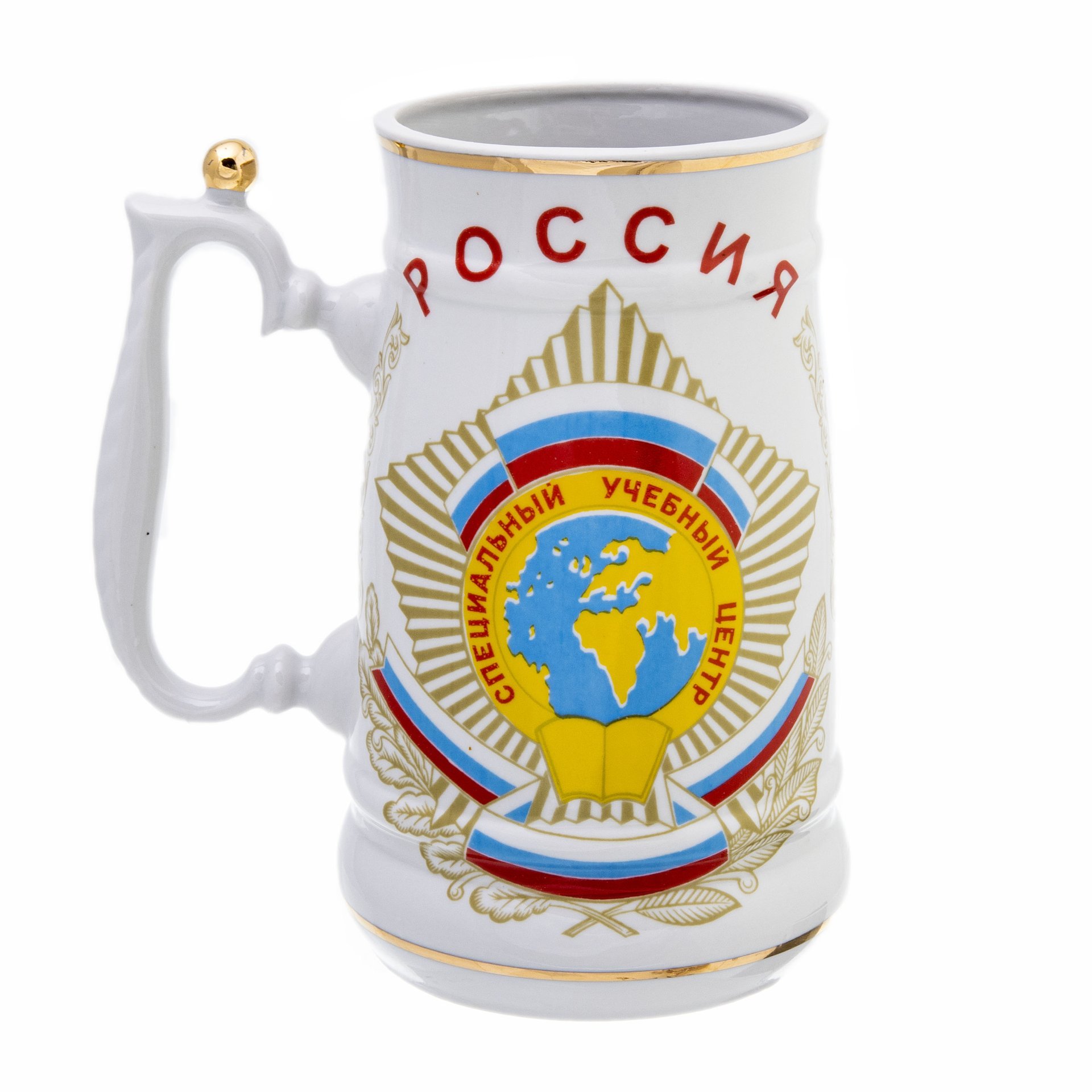 Сувенирная кружка "Специальный учебный центр", фарфор, Фабрика «Мануфактуры Гарднеръ в Вербилках», Российская Федерация, 2000-2012 гг.