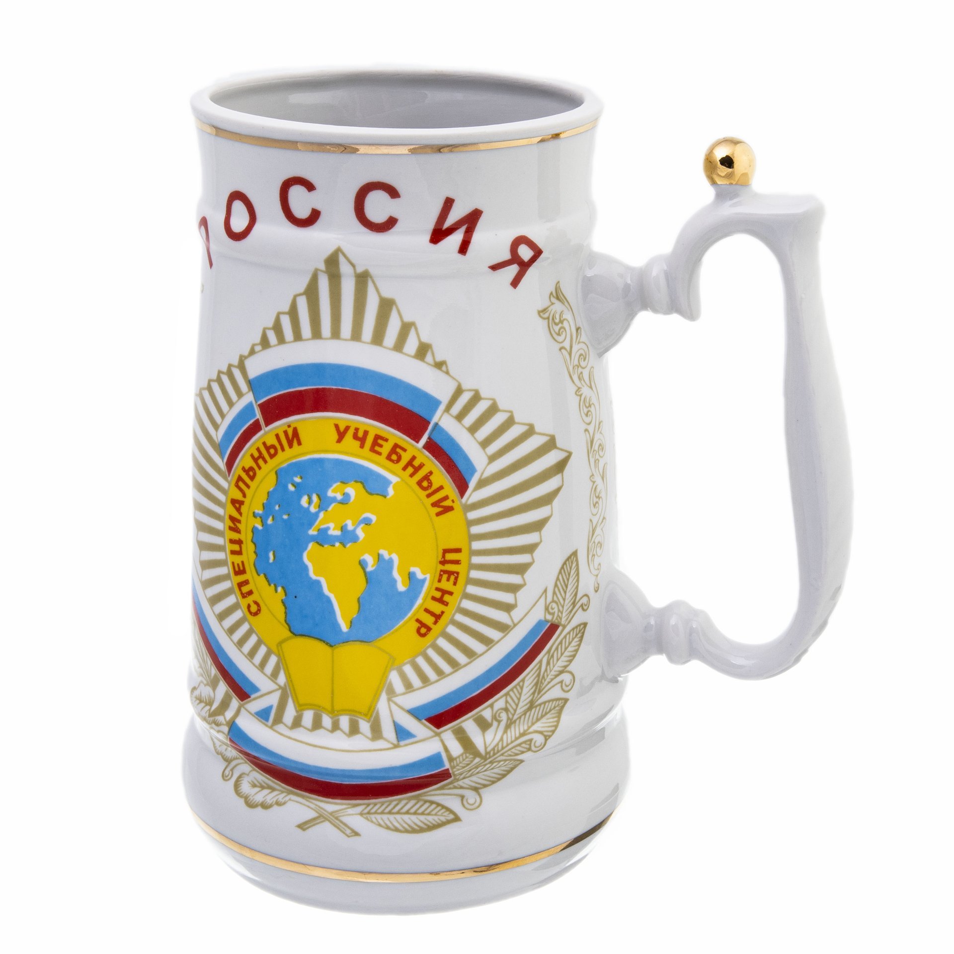 Сувенирная кружка "Специальный учебный центр", фарфор, Фабрика «Мануфактуры Гарднеръ в Вербилках», Российская Федерация, 2000-2012 гг.