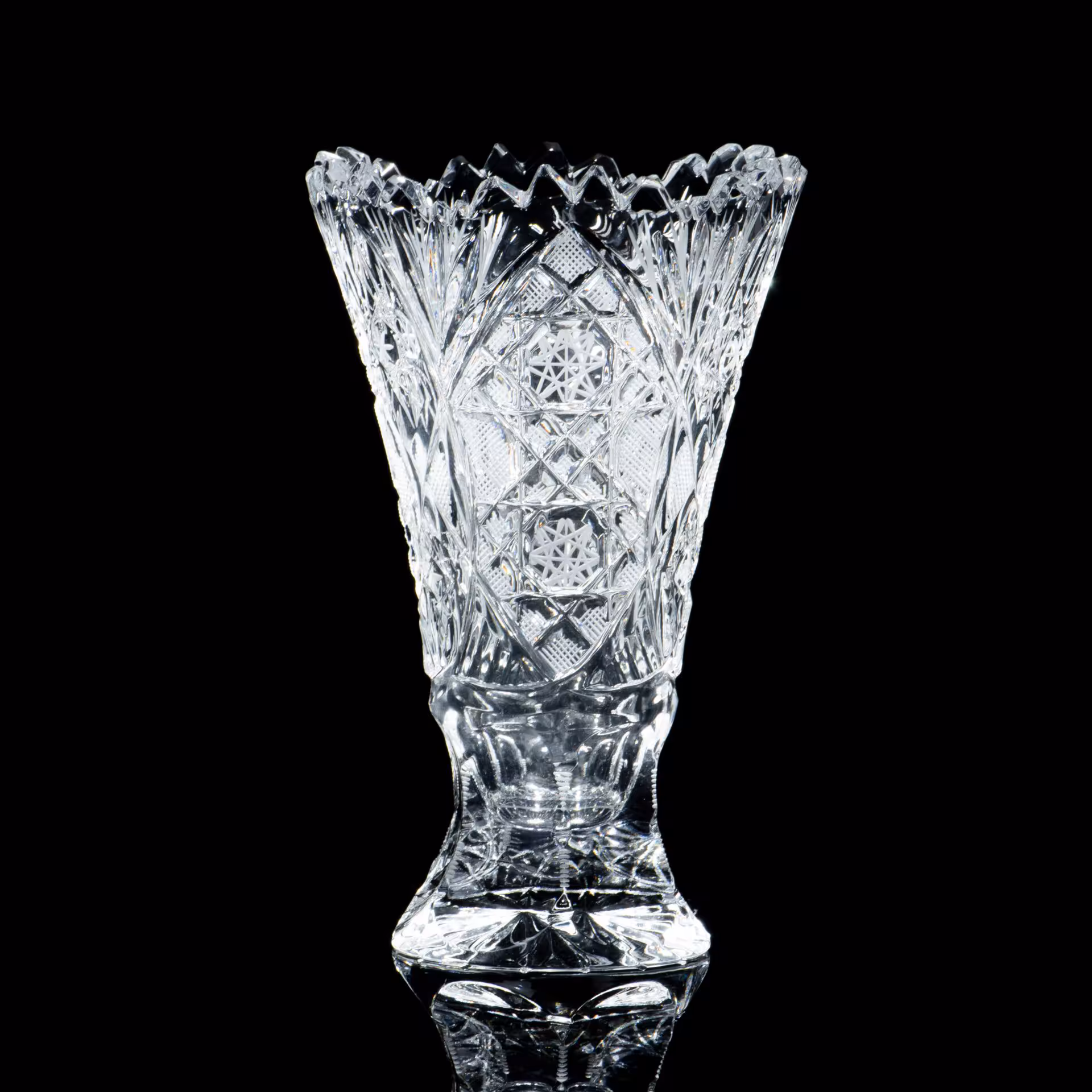 Ваза для цветов, хрусталь, алмазная грань, СССР, 1970-1990 гг.
