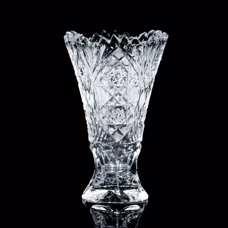 Ваза для цветов, хрусталь, алмазная грань, СССР, 1970-1990 гг.