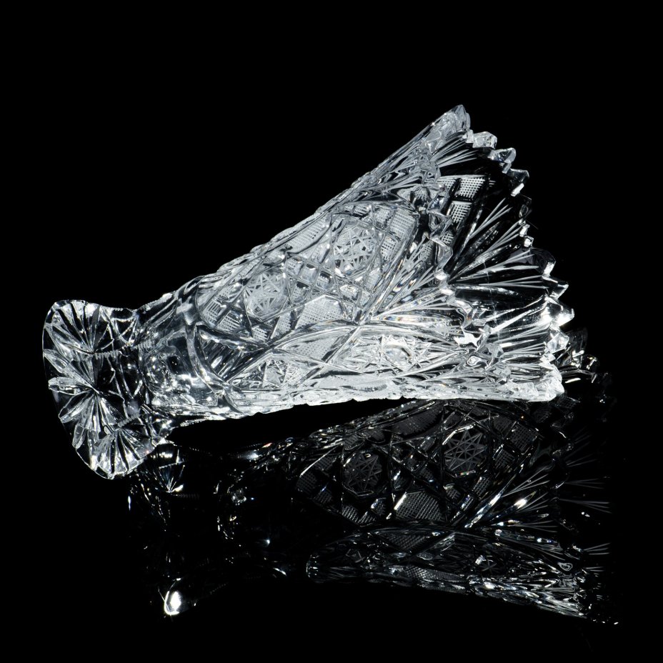 Ваза для цветов, хрусталь, алмазная грань, СССР, 1970-1990 гг.