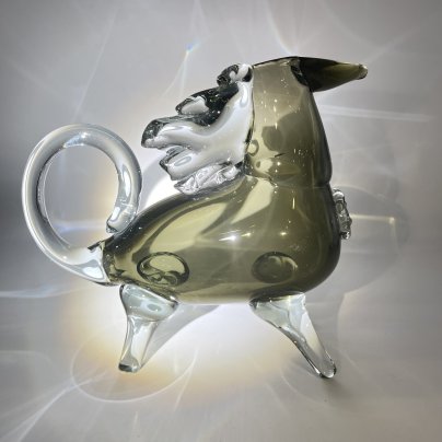 Кувшин (сосуд) "Конь", стекло, гутная техника, СССР, 1960-1980 гг.