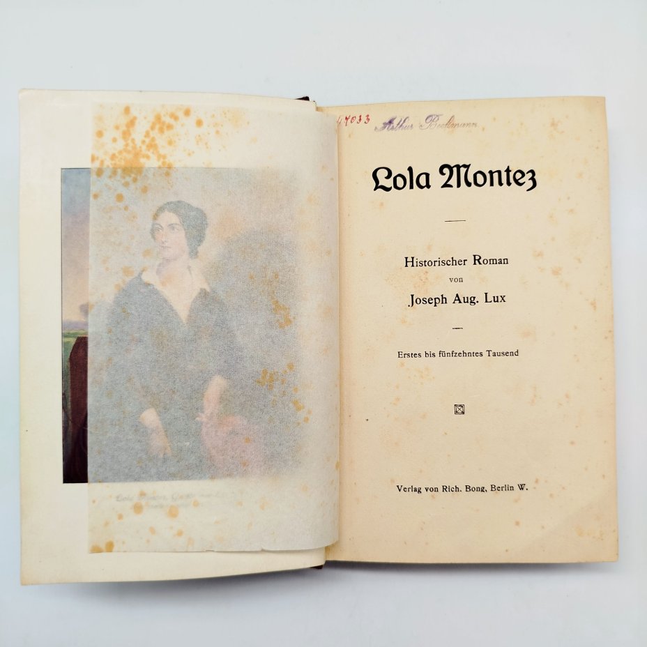 Книга (исторический роман) "Lola Montez", автор Joseph August Lux, на немецком языке