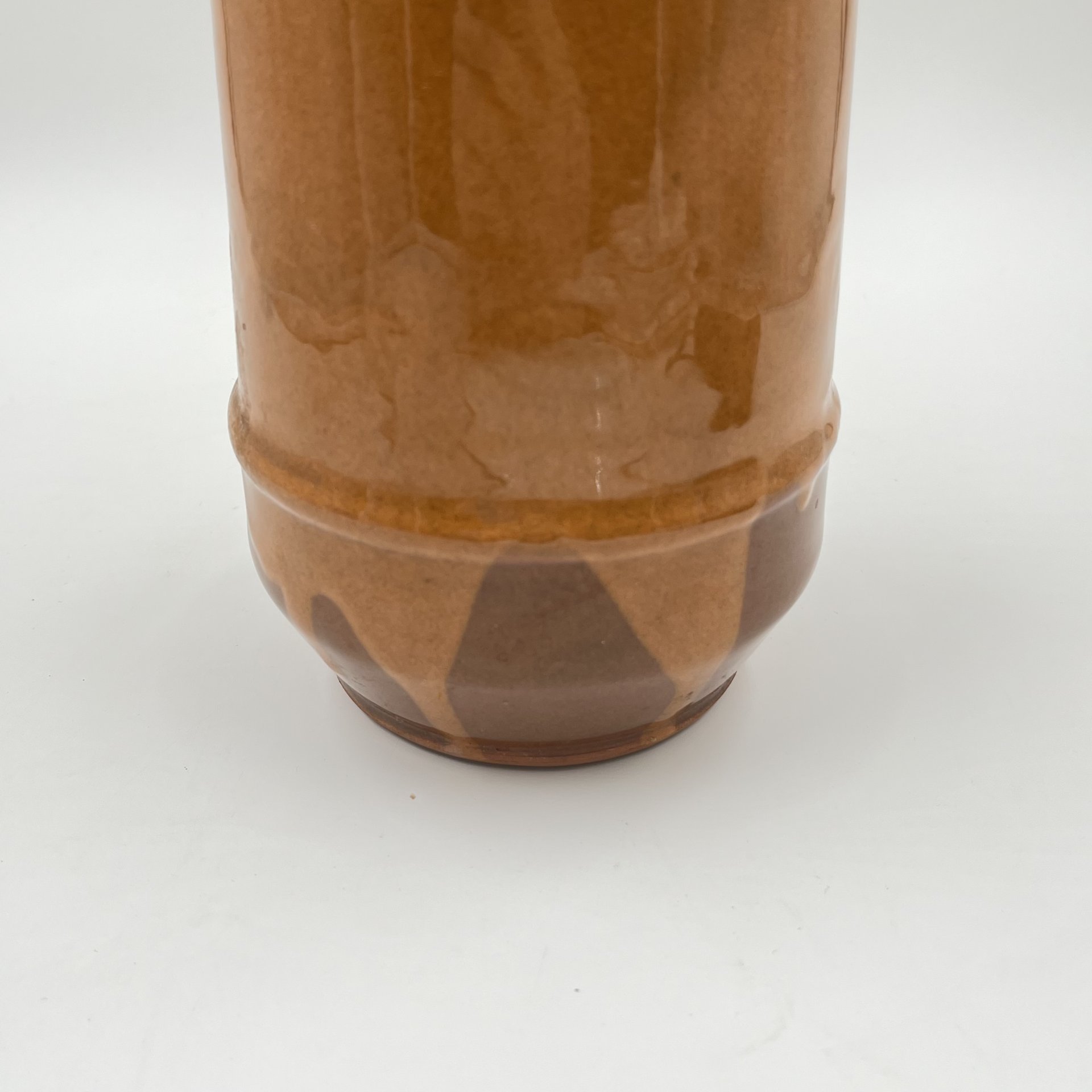 Кувшин с лаконичным декором, керамика, цветные поливы, СССР, 1970-1990 гг.