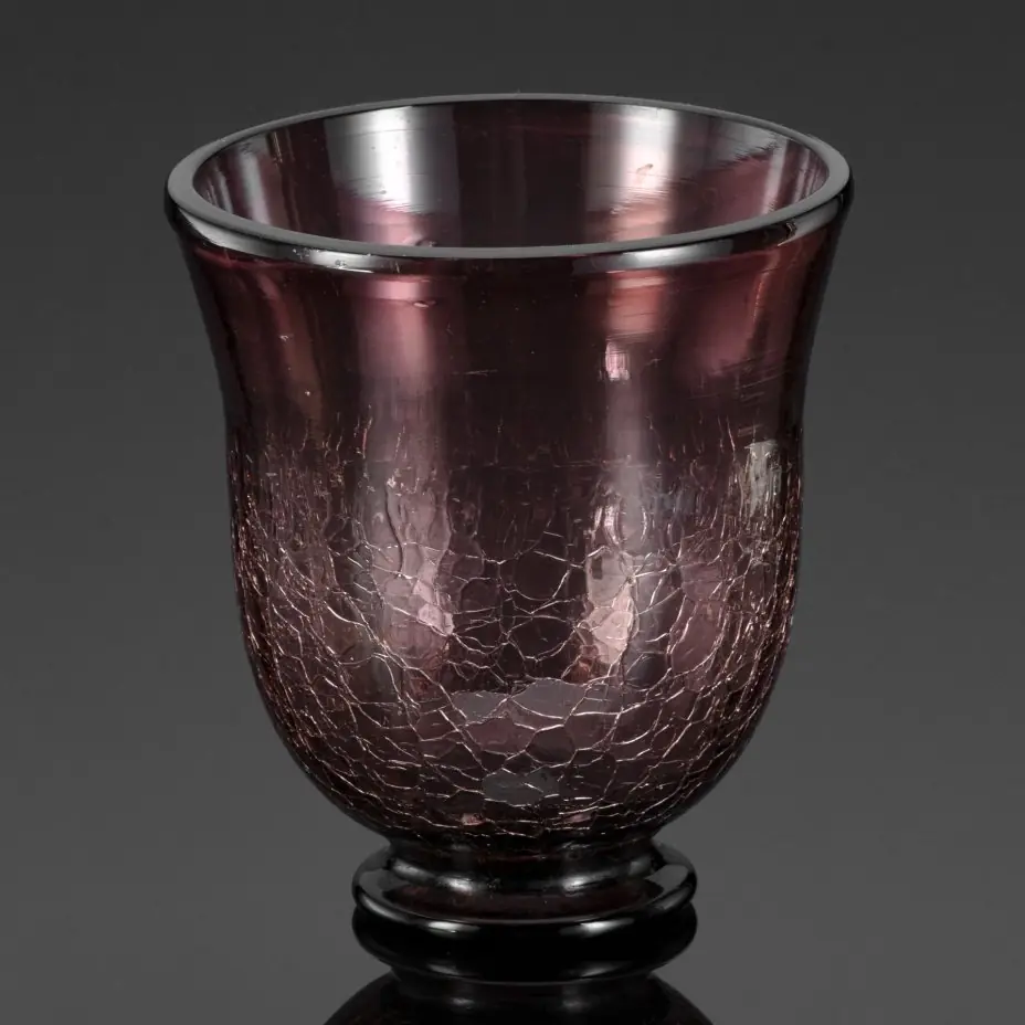 Ваза с эффектом "кракле", стекло, СССР, 1950-1980 гг.