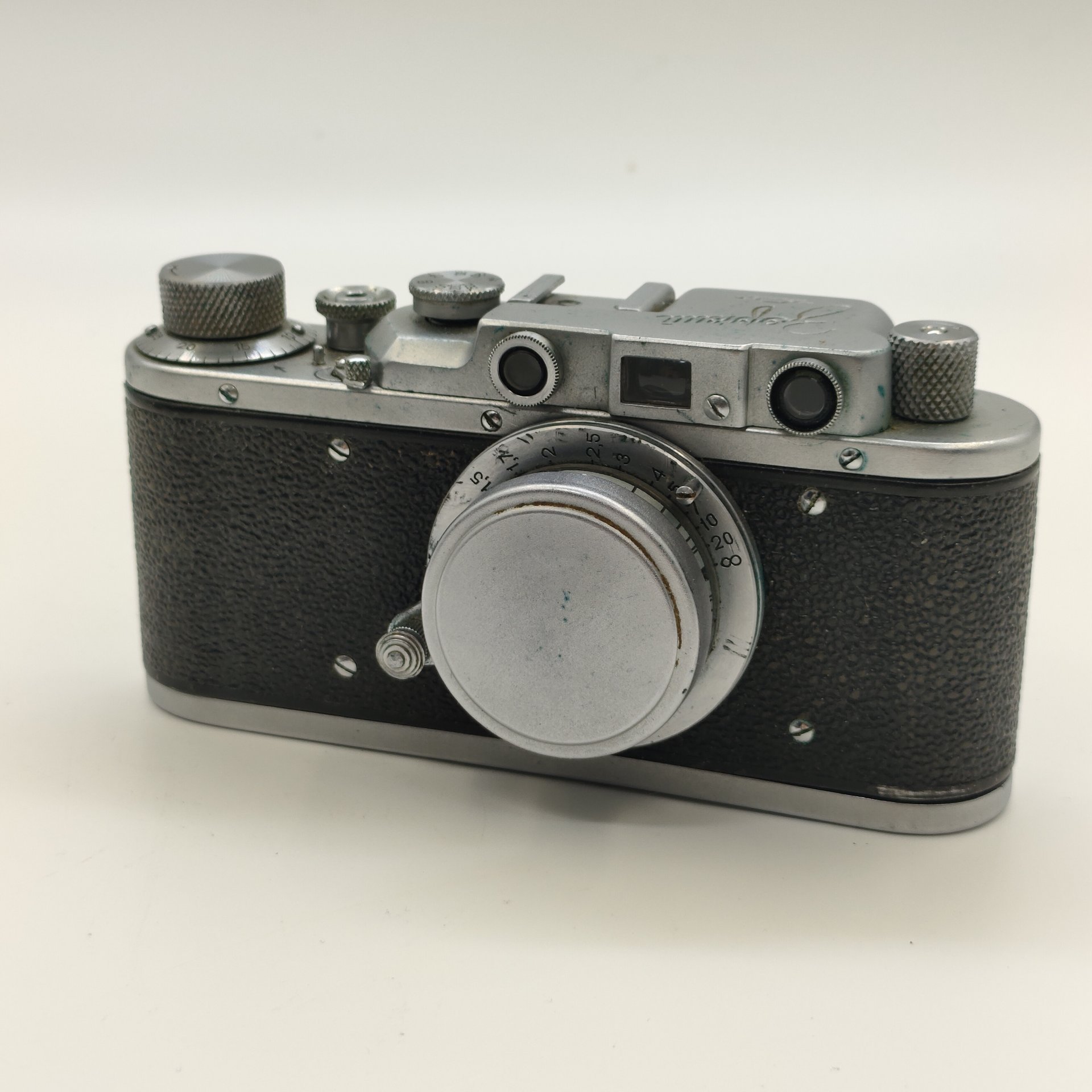 Фотоаппарат "Зоркий" с объективом "Индустар-50" в оригинальном кофре, металл, стекло, пластик, кожа, Красногорский механический завод (КМЗ), СССР, 1948-1956 гг.