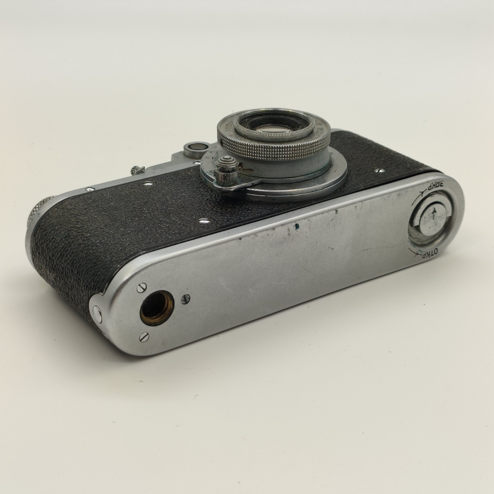 Фотоаппарат "Зоркий" с объективом "Индустар-50" в оригинальном кофре, металл, стекло, пластик, кожа, Красногорский механический завод (КМЗ), СССР, 1948-1956 гг.