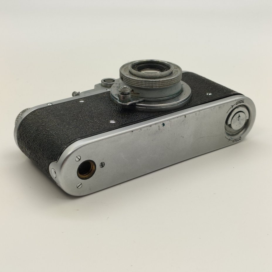 Фотоаппарат "Зоркий" с объективом "Индустар-50" в оригинальном кофре, металл, стекло, пластик, кожа, Красногорский механический завод (КМЗ), СССР, 1948-1956 гг.