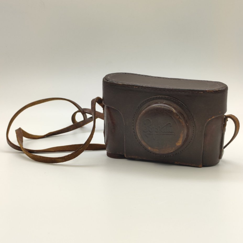 Фотоаппарат "Зоркий" с объективом "Индустар-50" в оригинальном кофре, металл, стекло, пластик, кожа, Красногорский механический завод (КМЗ), СССР, 1948-1956 гг.