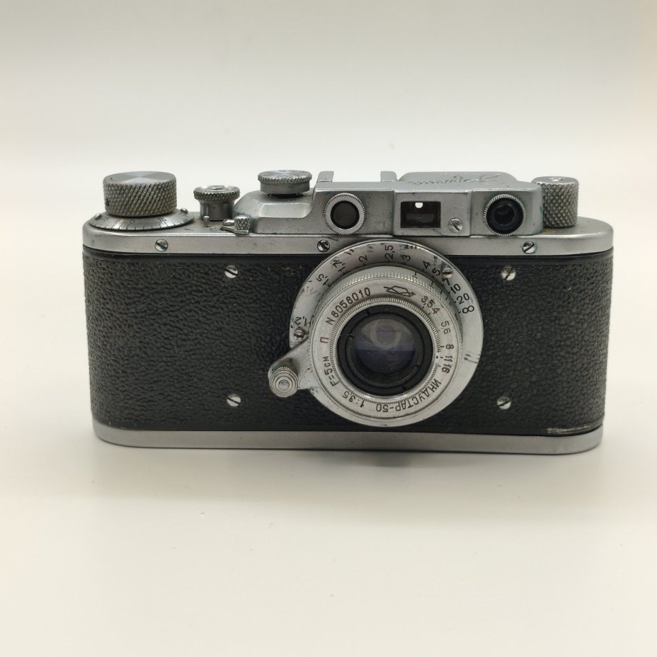 Фотоаппарат "Зоркий" с объективом "Индустар-50" в оригинальном кофре, Красногорский механический завод (КМЗ)