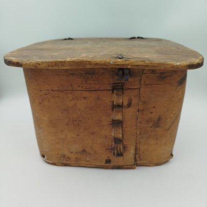 Короб лубяной, луб, гнутье, металл, ковка, Российская империя, 1890-1915 гг.
