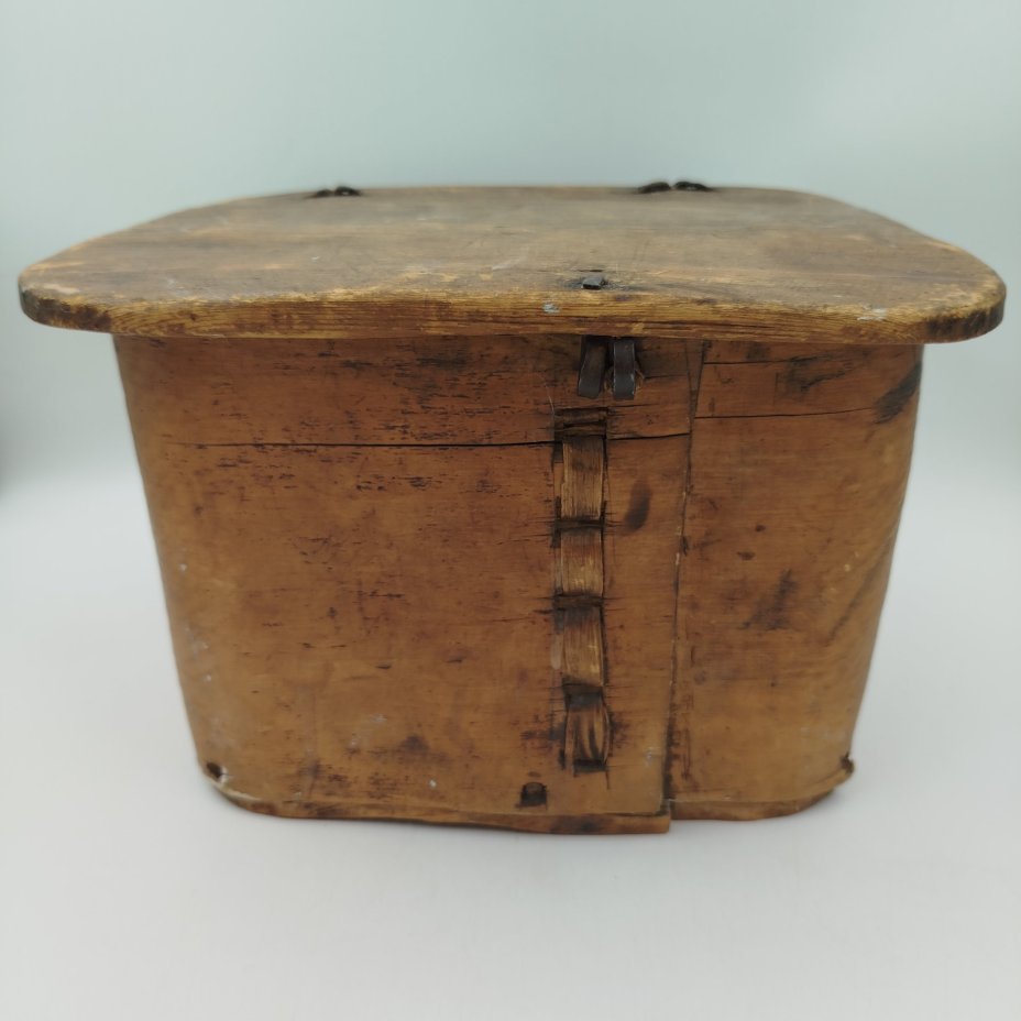 Короб лубяной, луб, гнутье, металл, ковка, Российская империя, 1890-1915 гг.