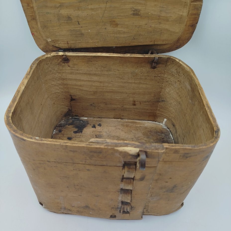 Короб лубяной, луб, гнутье, металл, ковка, Российская империя, 1890-1915 гг.