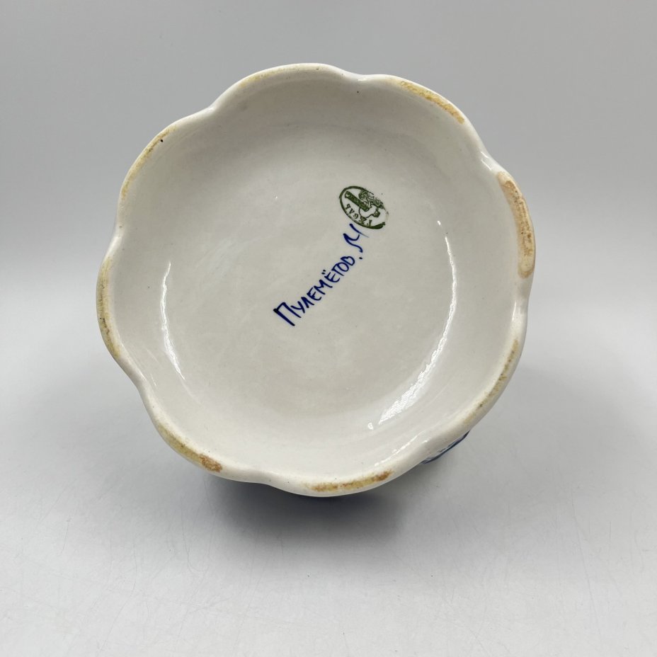 Конфетница "Корзинка", Гжель, авт. М. Пулемётов