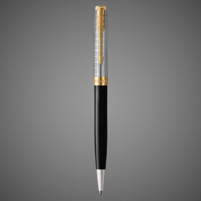 Шариковая ручка Parker Sonnet Premium Refresh BLACK GT, стержень: M, цвет чернил: black , в подарочной упаковке, Лаки и смолы: лак, латунь, нержавеющая сталь, позолота