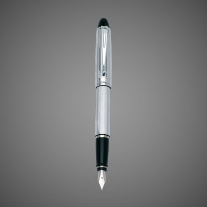 Перьевая ручка Aurora Ipsilon Design Chrome CT, перо - F, в подарочной коробке, Металлы: хром