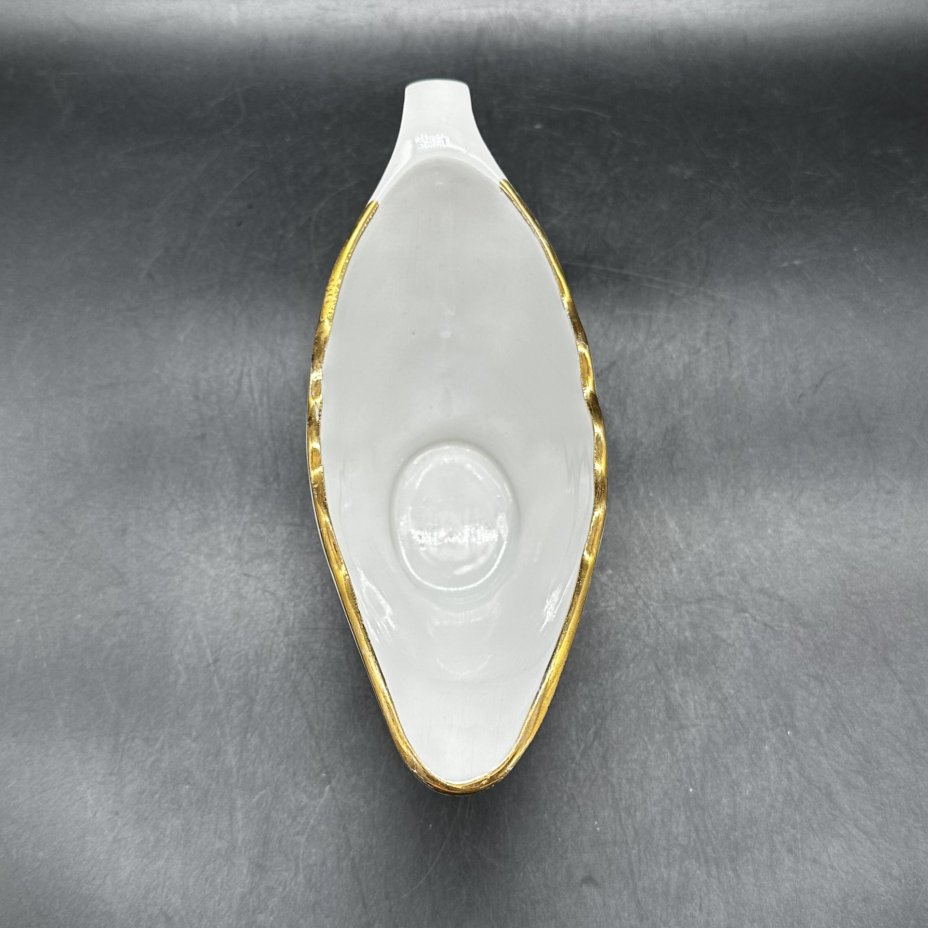 Соусник, фарфор, золочение, Дулевский фарфоровый завод (Дулёво), СССР, 1968-1991 гг., Дулевский фарфоровый завод (Дулёво)
