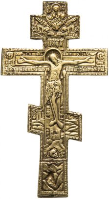 Крест напрестольный "Распятие Христово" 1800-1900 гг.
