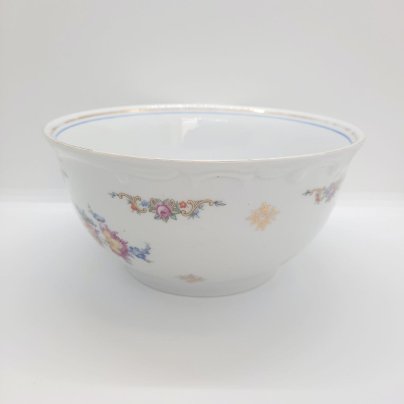 Салатник с цветочным декором, фарфор, деколь, золочение, Kahla, ГДР, 1937-1956 гг., Kahla