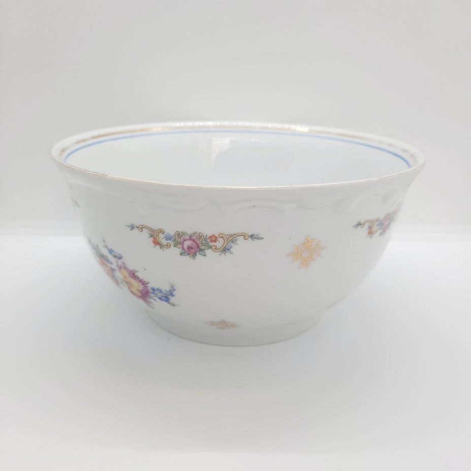 Салатник с цветочным декором, фарфор, деколь, золочение, Kahla, ГДР, 1937-1956 гг., Kahla