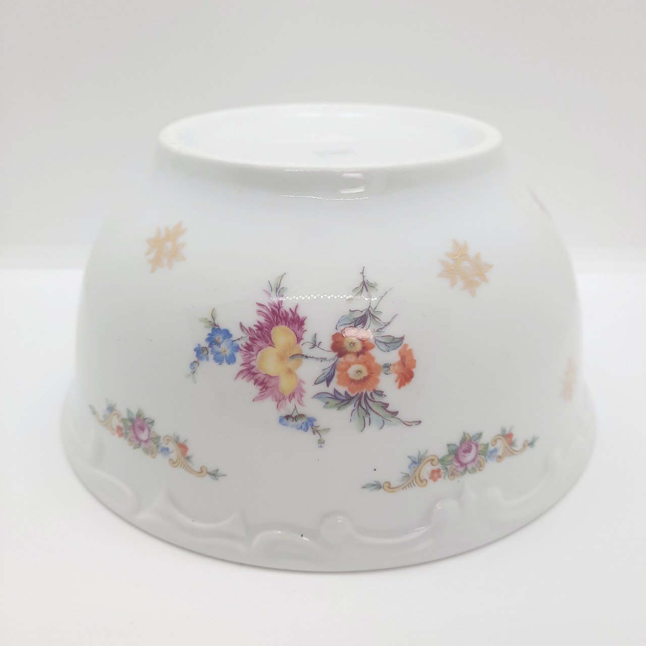 Салатник с цветочным декором, фарфор, деколь, золочение, Kahla, ГДР, 1937-1956 гг., Kahla