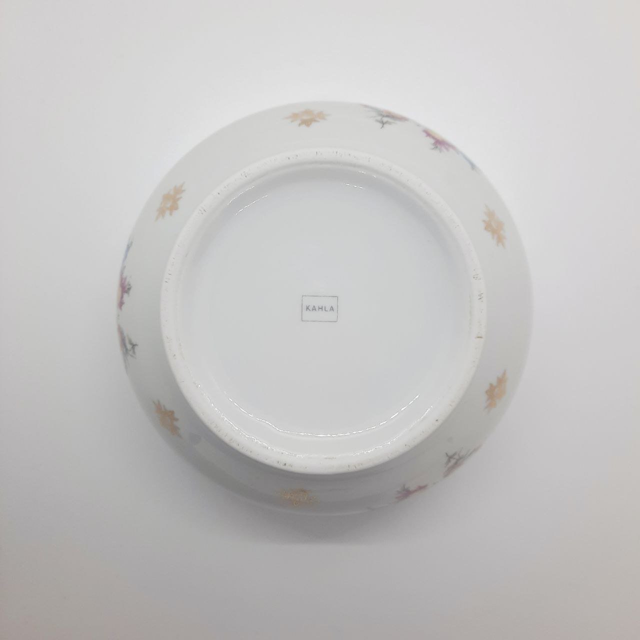 Салатник с цветочным декором, фарфор, деколь, золочение, Kahla, ГДР, 1937-1956 гг., Kahla