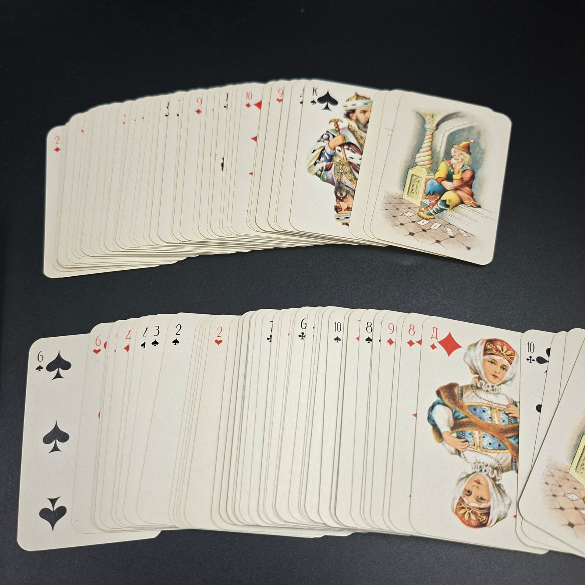 Карты пасьянсные сувенирные (две колоды), Ленинградский комбинат цветной печати