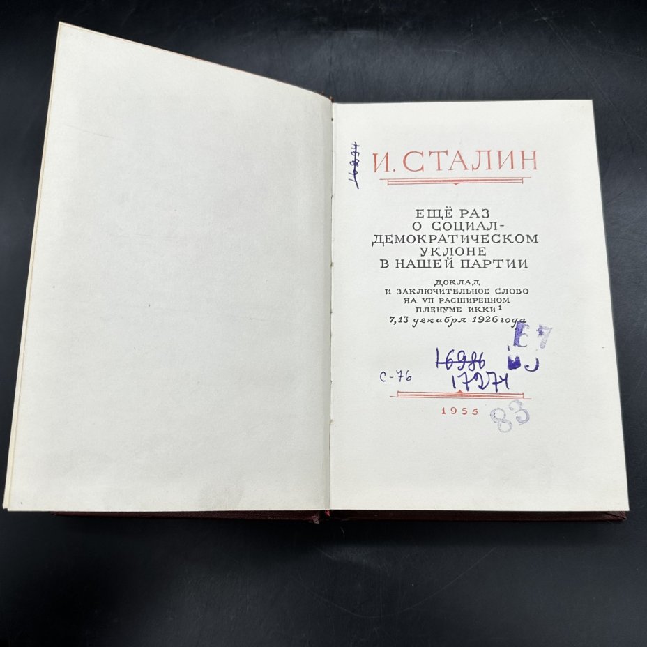 Книга "Ещё раз о социал-демократическом уклоне нашей партии" (И.В. Сталин), Издательство политической литературы (Политиздат)