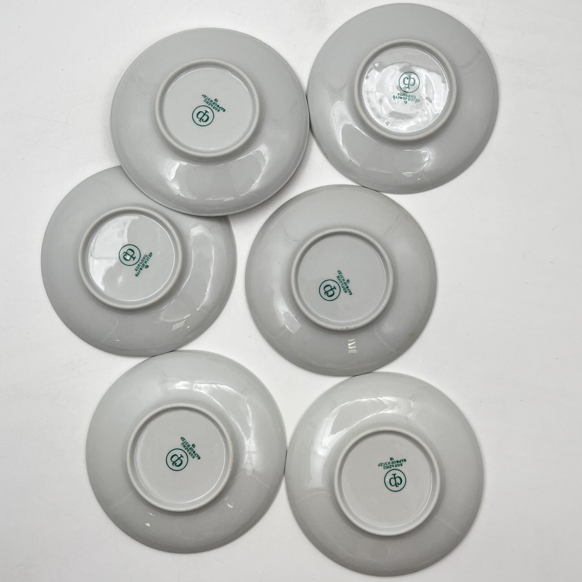 Сервиз кофейный на 6 персон, украшенный изображением дичи (15 предметов), фарфор, деколь, Colditz (Кольдиц), Германия, 1980-1990 гг.