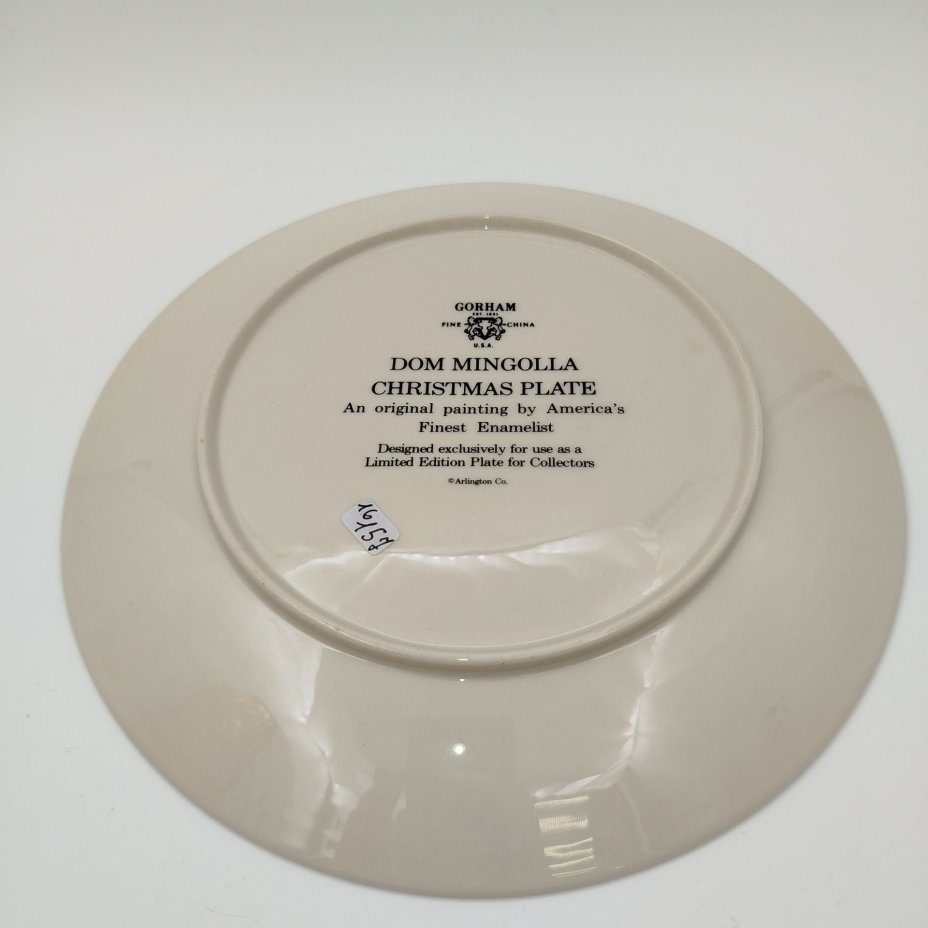 Декоративная тарелка с изображением рождественского экипажа, автор рисунка Дом Минголла, Gorham