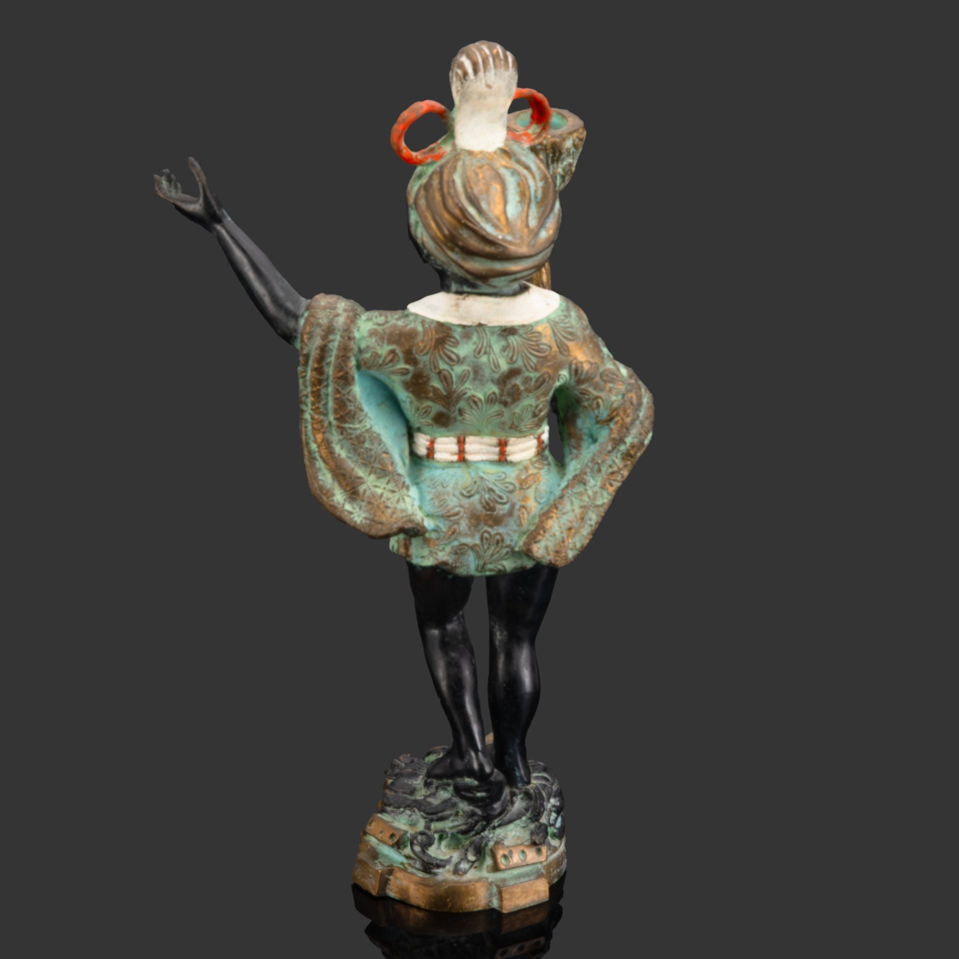 Подсвечник каминный "Арапчонок" ("Мавр"), металл, крашение, патинирование, Европа, 1950-1980 гг.