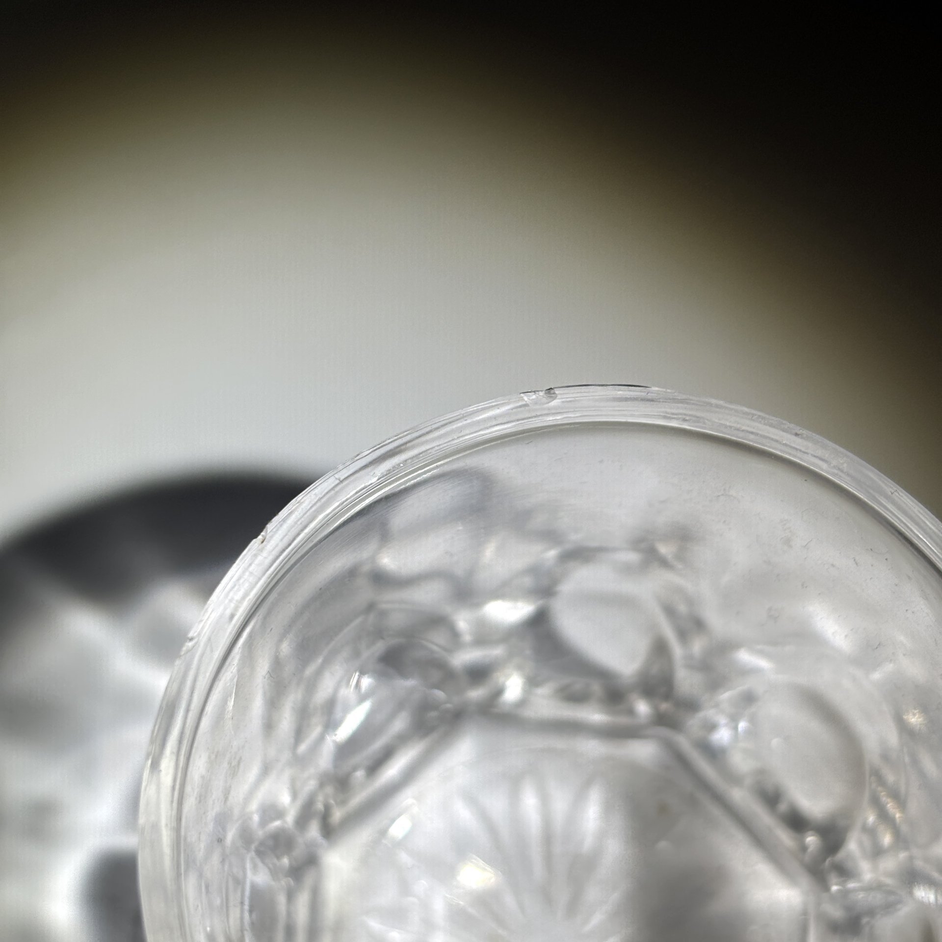 Набор из 6-ти стопок с рельефным декором, стекло, СССР, 1980-1990 гг.