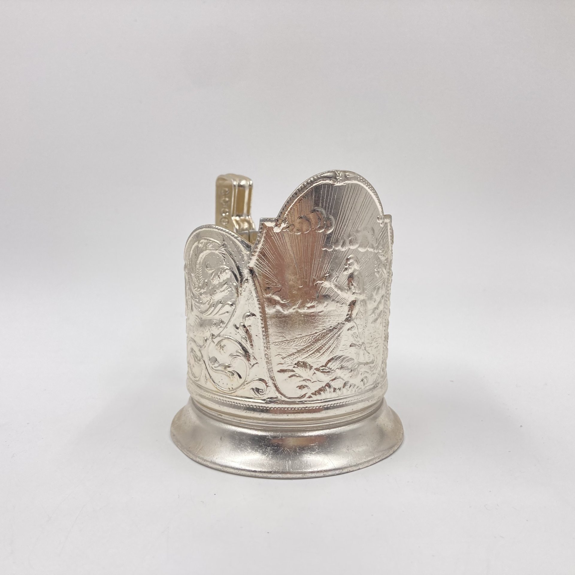 Подстаканник "Золотая рыбка", алюминий, СССР, 1980-1990 гг.