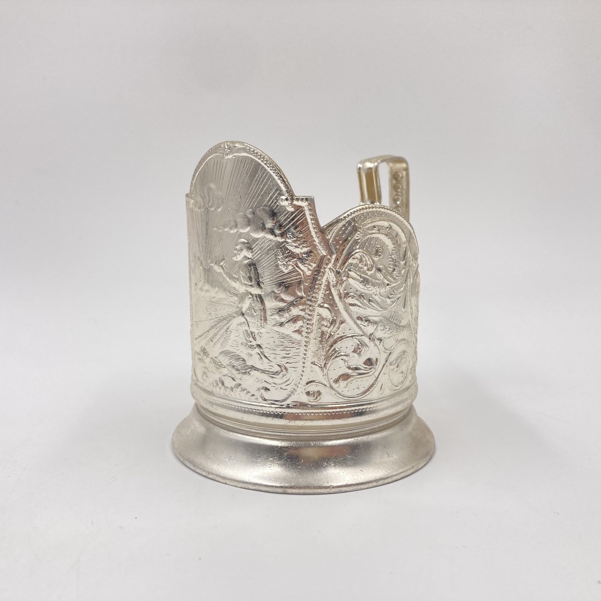Подстаканник "Золотая рыбка", алюминий, СССР, 1980-1990 гг.