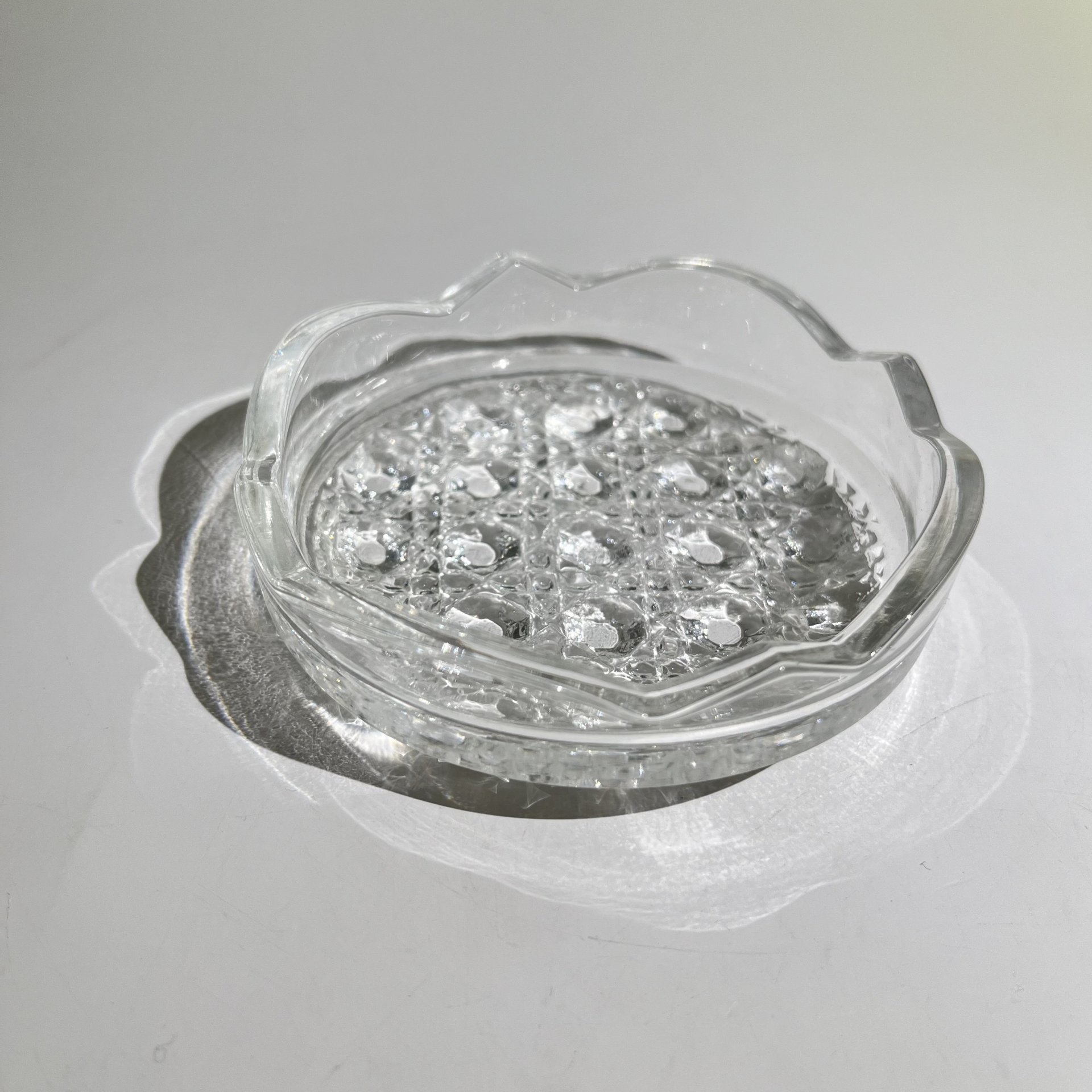 Пепельница с объемным дном, хрусталь, СССР, 1970-1990 гг.