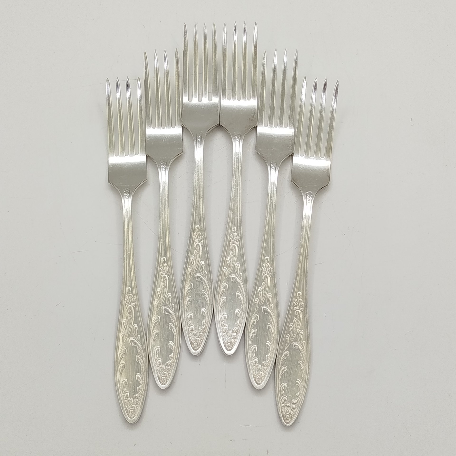 Набор из шести десертных вилок "Пламя"