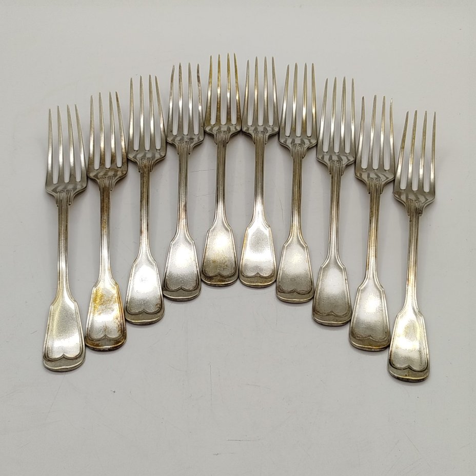 Набор из 10-ти десертных вилок, альпака