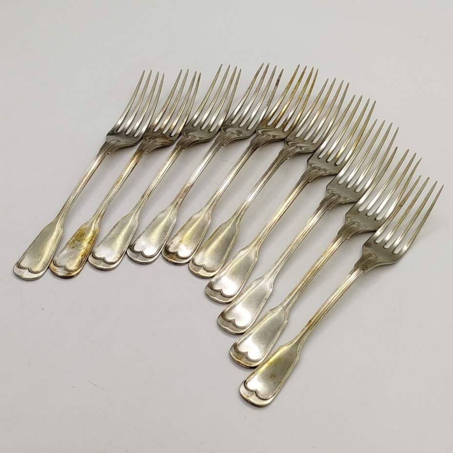 Набор из 10-ти десертных вилок, альпака