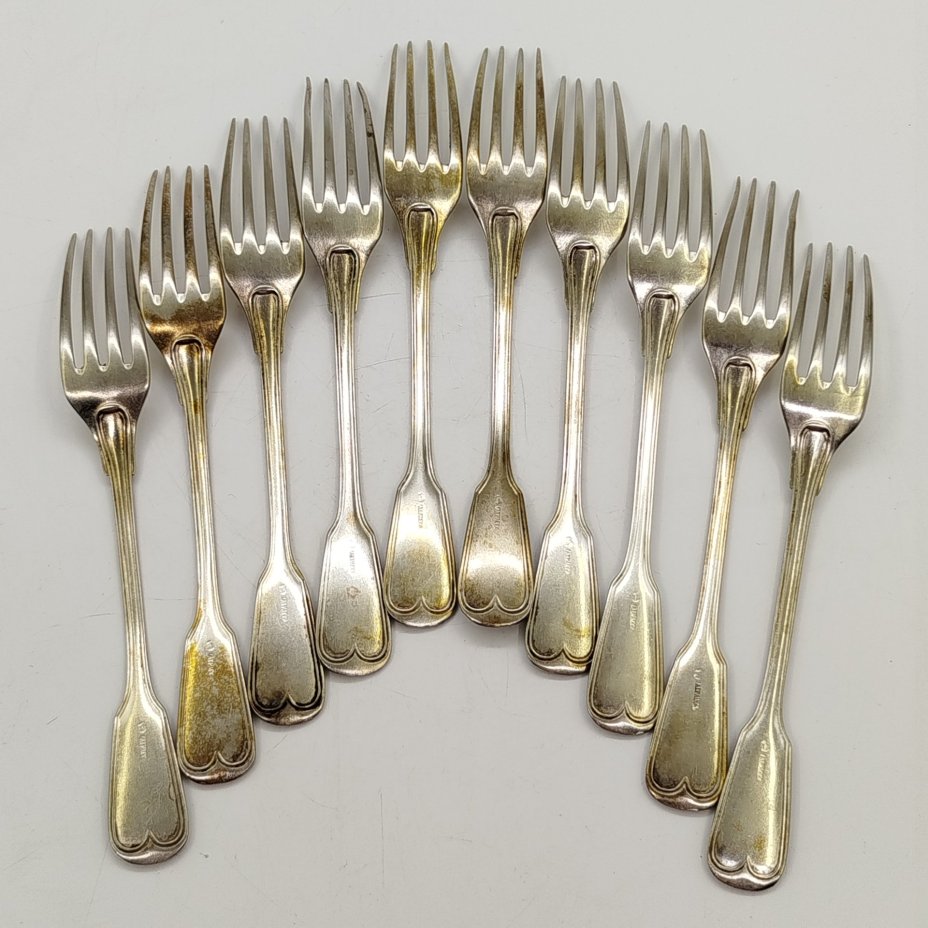 Набор из 10-ти десертных вилок, альпака