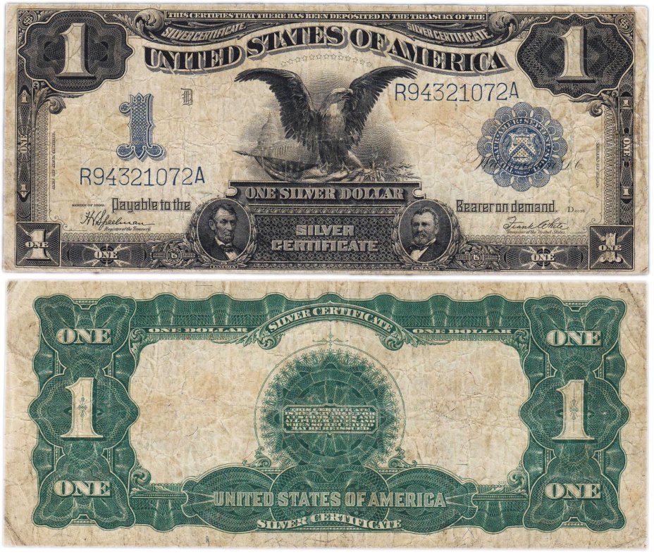 США 1 доллар 1899 series 1899 (Pick 338) Silver Certificate, Speelman-White