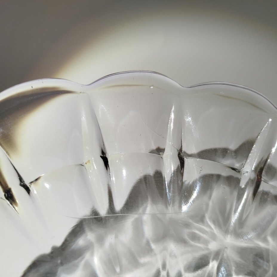 Ваза на ножке (фруктовница), Дятьковский хрустальный завод, стекло, СССР, 1961-1963 гг.