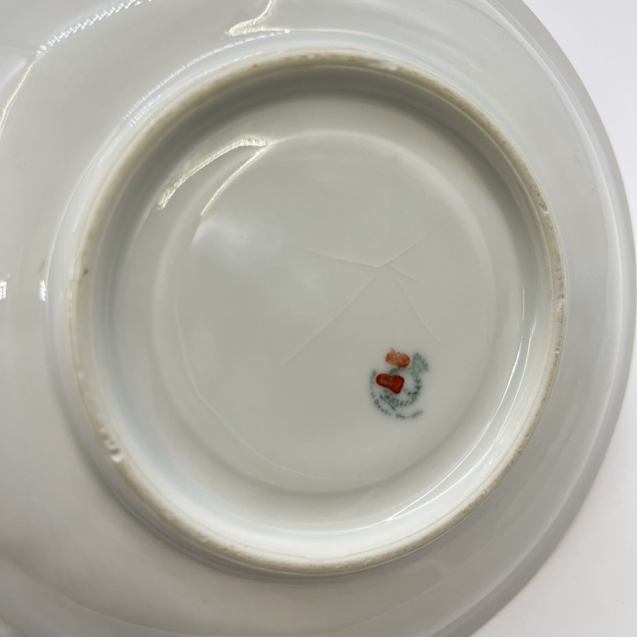 Набор из 3-х чайных пар  с геометрическим растительным декором в стиле Art Deco, Porzellan-Union