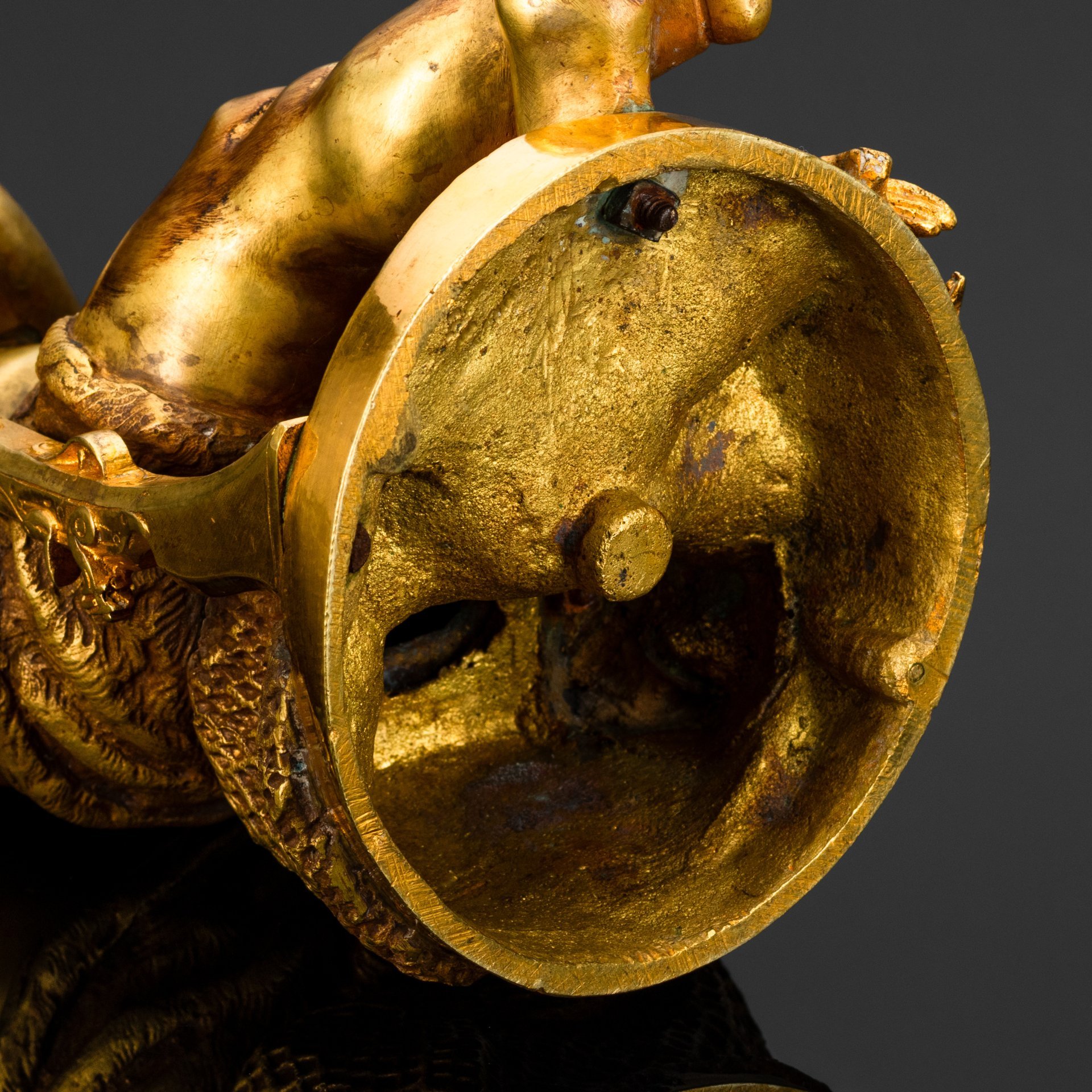 Скульптура "Путти-охотник" ("Юный охотник"), бронза, литье, Западная Европа, 1900-1920 гг.