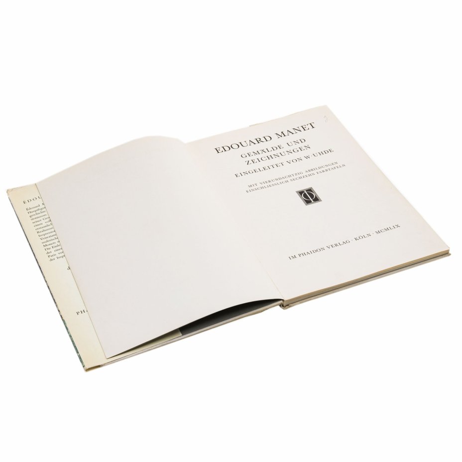 Альбом "Edouard Manet" (Эдуард Мане) на немецком языке, бумага, печать, издательство "Im Phaidon", Кёльн, Германия, 1959 г.